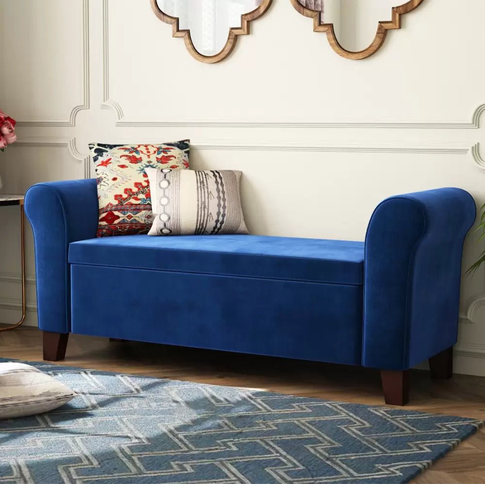Crystal 2 Seater Upholstered Storage Bench - Torque India